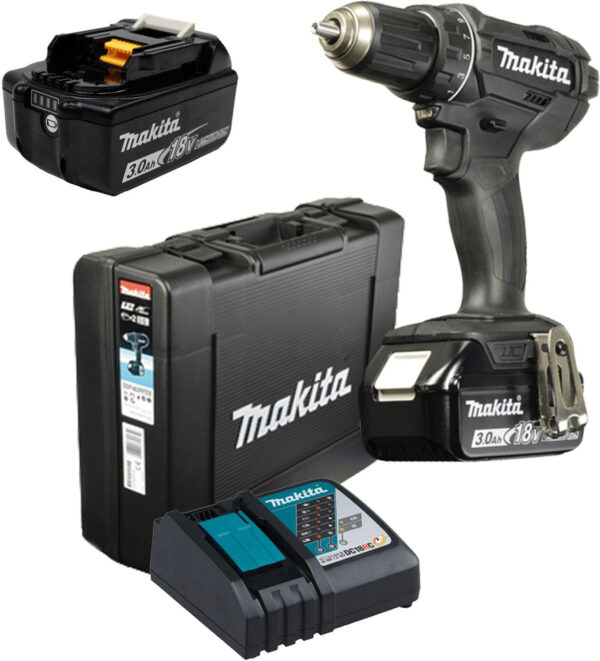 Makita DDF482RFEB Black Edition | Koffer schwarz | mit Ladegerät und 2 Akkus 3 Ah  | Zustand: Sehr Gut