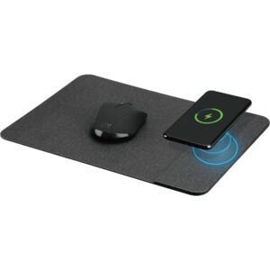 ISY IMP-5000-1 Mauspad mit kabellosem Ladepad | mit Originalverpackung | 250 x 350 mm | USB-C | Grau | Zustand: Wie Neu