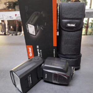 Rollei Blitzgerät 56 Flash Unit 56 | mit Originalverpackung | für Canon und Nikon | Zustand: Sehr Gut