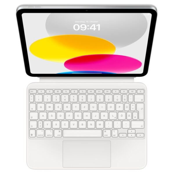 Apple Magic Keyboard Folio, KeyboardDock für iPad 11 (A16, 2025) / iPad 10 (2022), weiß, DE | mit Originalverpackung  | Zustand: Sehr Gut – Bild 4