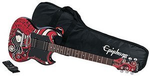 Emily The Strange Epiphone Gitarr | Schwarze Tasche | Zustand: Gut