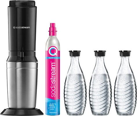 Sodastream Crystal 3.0 Trinkwassersprudler Mit 3 Glaskaraffen Schwarz | Zustand: Neu