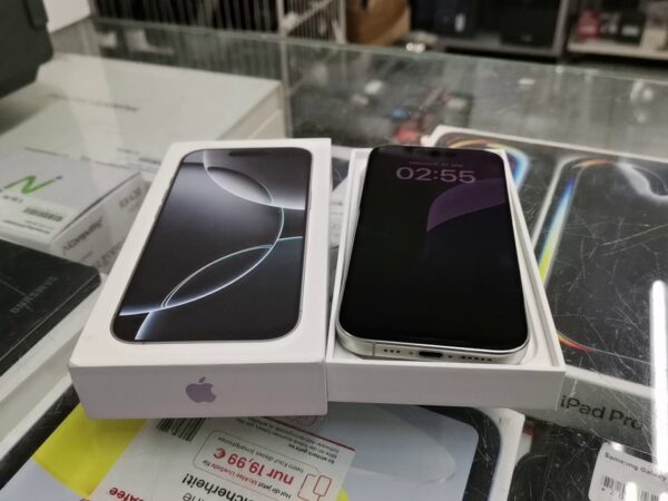 iPhone 16 Pro 128GB | mit Originalverpackung Akku 94 % Garantie
Gültig bis: 7 November 2025 | SimLock: Frei | Zustand: Sehr Gut | Farbe: weiss – Bild 6
