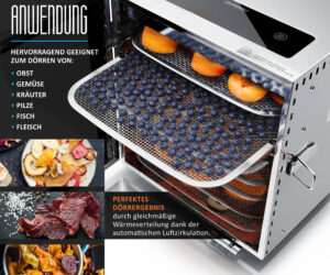 Arendo Dörrautomat Dehydrator mit 8 Etagen | mit Originalverpackung | Zustand: Neu