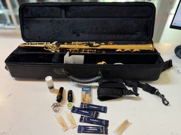 Yamaha YSS-475 II Sopransaxophon | mit Originale Rechnung | 2 Mundstücken | Blätter | Softkoffer | zubehör | gurt  | Zustand: Sehr Gut – Bild 4