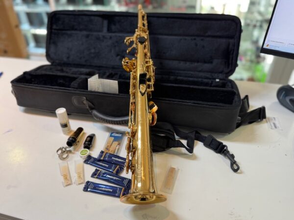 Yamaha YSS-475 II Sopransaxophon | mit Originale Rechnung | 2 Mundstücken | Blätter | Softkoffer | zubehör | gurt  | Zustand: Sehr Gut – Bild 5