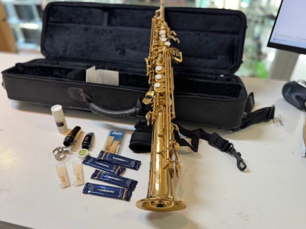Yamaha YSS-475 II Sopransaxophon | mit Originale Rechnung | 2 Mundstücken | Blätter | Softkoffer | zubehör | gurt  | Zustand: Sehr Gut – Bild 6