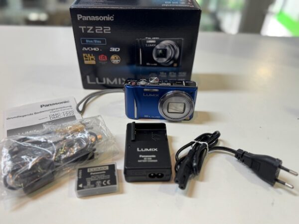 Panasonic Lumix TZ22 Digitalkamera Blau | Mit Verpackung  |  Ladegerät  |  Beschreibung  | Zustand: Sehr Gut – Bild 2