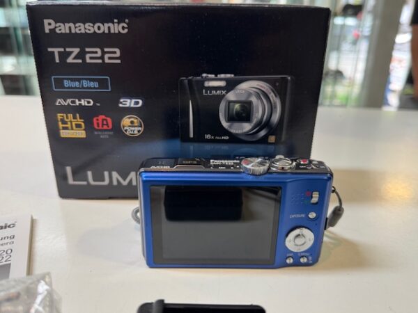 Panasonic Lumix TZ22 Digitalkamera Blau | Mit Verpackung  |  Ladegerät  |  Beschreibung  | Zustand: Sehr Gut – Bild 4