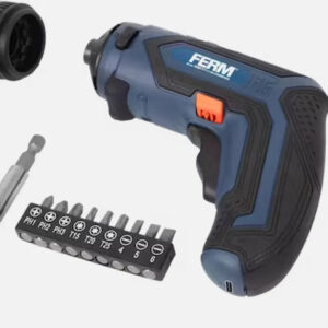 Ferm 4v Li-ion Akkuschrauber Inkl  | Winkelaufsatz Eckaufsatz und Bitsatz Set mit Originalverpackung | Zustand: Neu