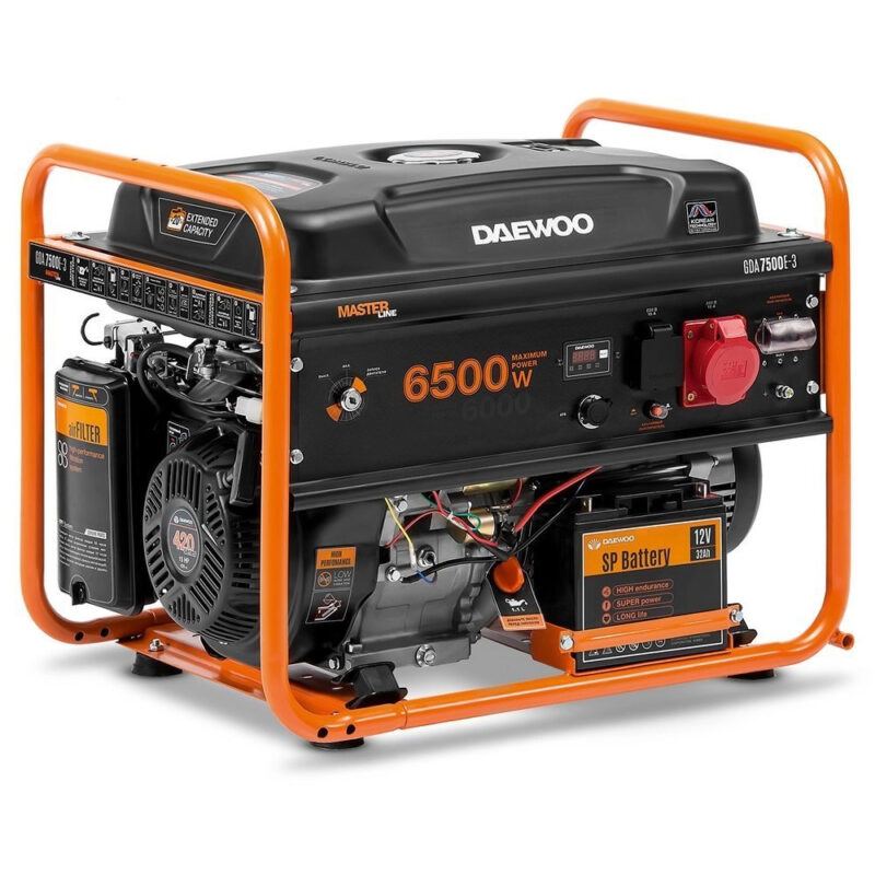 DAEWOO GDA 7500E-3 Benzin Stromerzeuger | GENERATOR | STARTER 1x16A 230V | 1x16A 380V POWER 6.5kW | mit Originalverpackung | Zustand: Neu