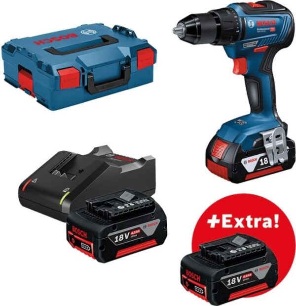 Bosch Professional GSR 18V-55 Akku-Bohrschrauber inkl. L-Boxx + 2 Akkus 4.0Ah | Koffer | Zustand: Wie Neu
