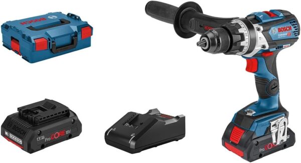 Bosch Professional GSB 18V-110 C  | Koffer | Akku Schlagbohrschrauber+ 2Akkus 4Ah+Ladegerät | Zustand: Sehr Gut