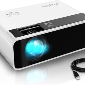 Elephas Mini Beamer. 4500 Lumen  | Beamer Für Heimkino | Unterstützt 1080p Full Hd Mit 50000 Stunden Tragbarer Led Projektor Weiß | | Zustand: Sehr Gut
