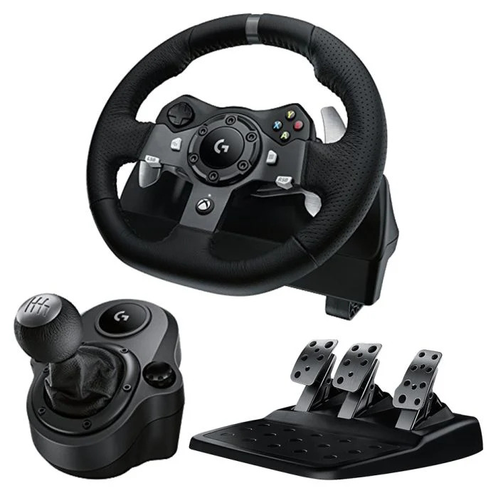 Logitech G920 Driving Force | Lenkrad + Pedale+Shifter PC PS Xbox | mit Ladegerät | Zustand: Sehr Gut | Farbe: schwarz