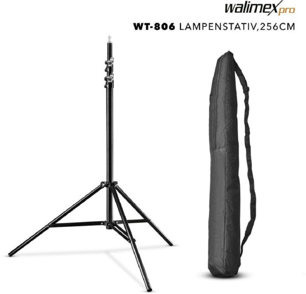 Walimex Pro Wt-806 Lampenstativ, 256cm | Tasche | Zustand: Sehr Gut