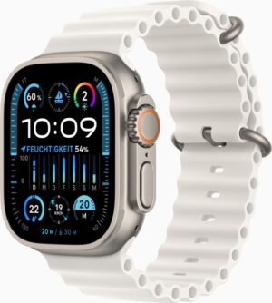 Apple Watch Ultra 2 mit Ocean Armband weiß | mit Originalverpackung | Zustand: Gut