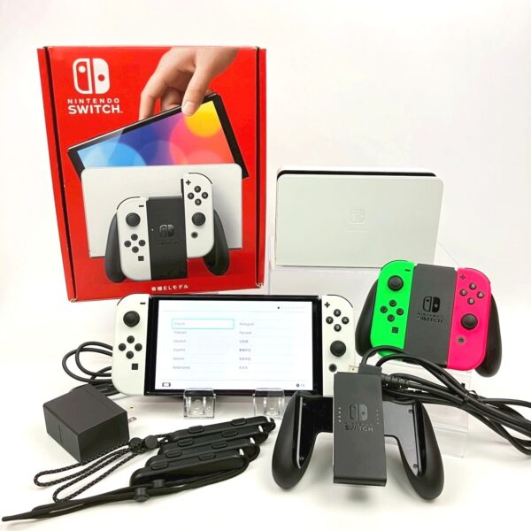 Nintendo Switch OLED | mit Originalverpackung | Zustand:: Gut | Farbe: weiss – Bild 2