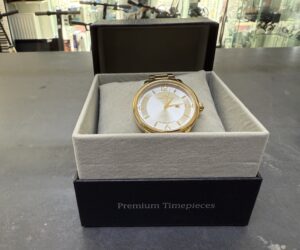 Lindberg & Sons - Lssm200 - Montre uhr | Homme - Cadran Blanc - Bracelet Doré mit Originalverpackung  | Zustand: Sehr Gut