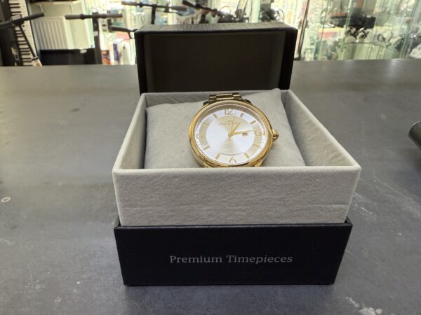 Lindberg & Sons - Lssm200 - Montre uhr | Homme - Cadran Blanc - Bracelet Doré mit Originalverpackung  | Zustand: Sehr Gut