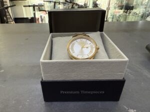 Lindberg & Sons - Lssm200 - Montre uhr | Homme - Cadran Blanc - Bracelet Doré mit Originalverpackung  | Zustand: Sehr Gut