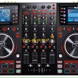 Numark Nvii Dj 4-deck Dj-controller Mit Zwei Display-anzeigen | zubehör Box  | Zustand: Sehr Gut