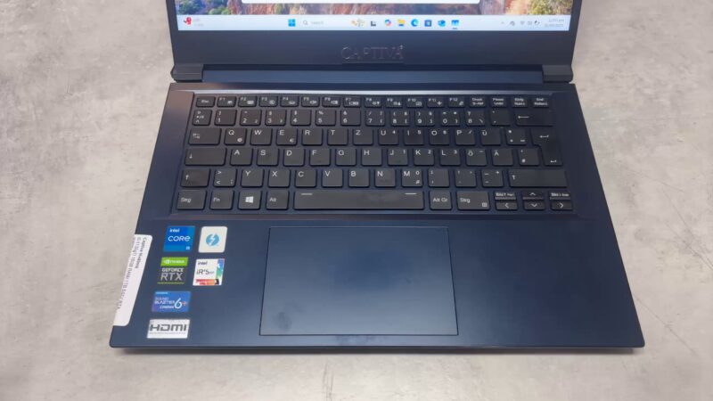 Captiva Nv40mk Laptop  | Das Display gehäuse ist auf der seite aufgerissen !!i5-1135g7 |  16GB RAM |  1TB SSD |  RTX 3050Ti |  Ladegerät | Zustand: Sehr Gut – Bild 2