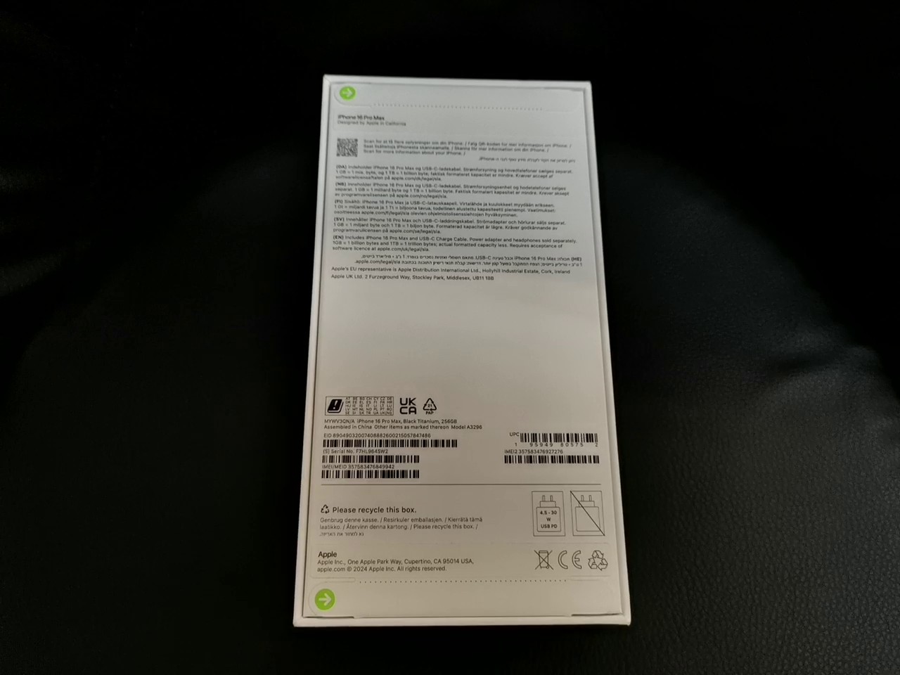 iPhone 16 Pro Max 256GB | mit Originalverpackung | SimLock: Frei | Zustand: Neu | Farbe: schwarz – Bild 6