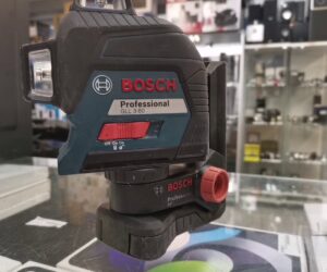 Bosch Gll 3-80 Professional Linienlaser Kreuzlaser Nivellier Laser Trocken Bau | Mit Halterung  | Zustand: Sehr Gut