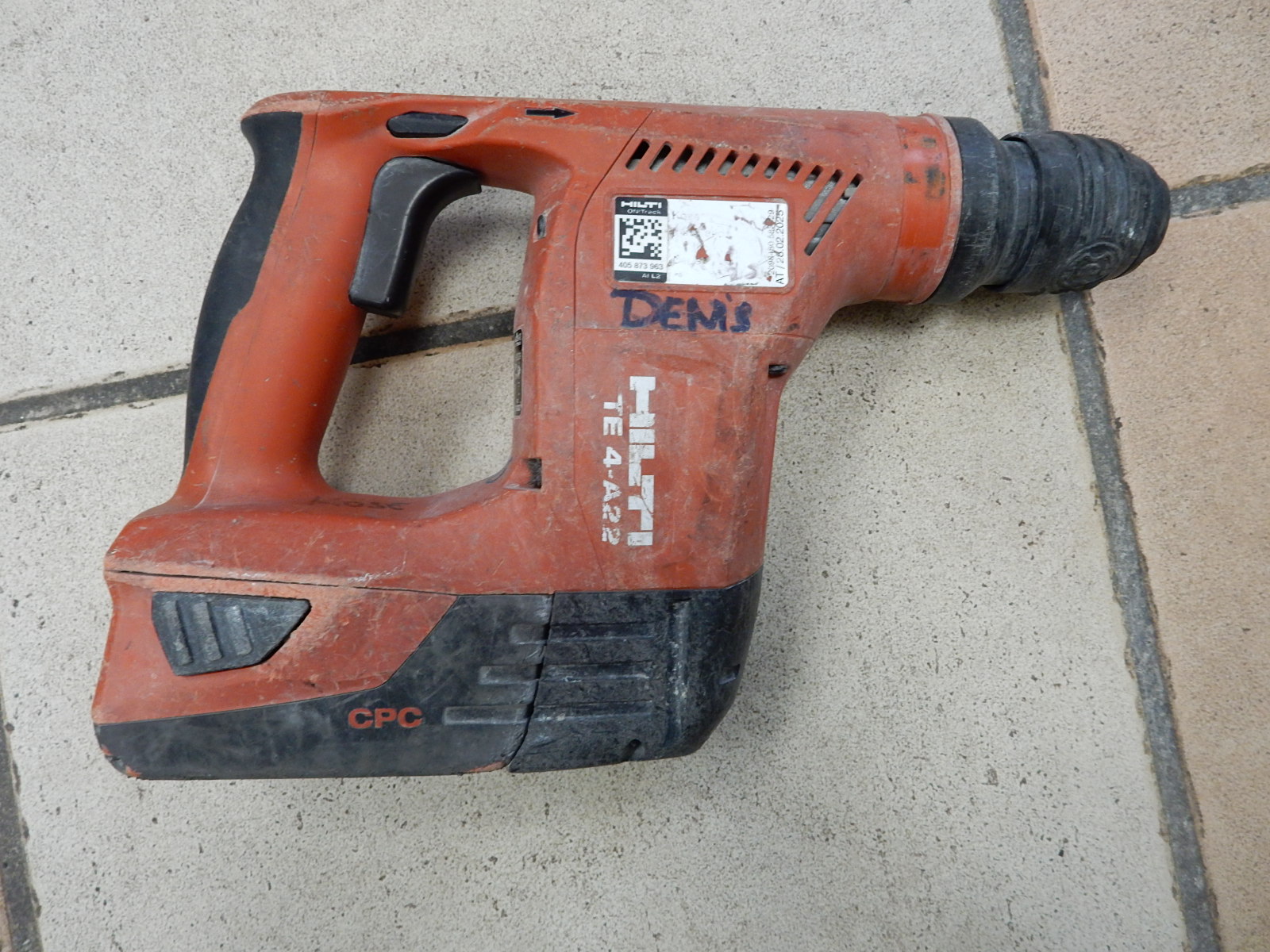 Hilti TE 4 A 22 Akkubohrhammer | Ohne Ladegerät  |  mit Akku | Zustand: Gut