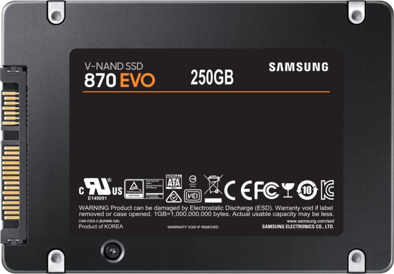 Samsung Ssd 870 Evo 250gb, 2.5" / Sata 6gb/s | mit Originalverpackung | Zustand: Neu – Bild 2