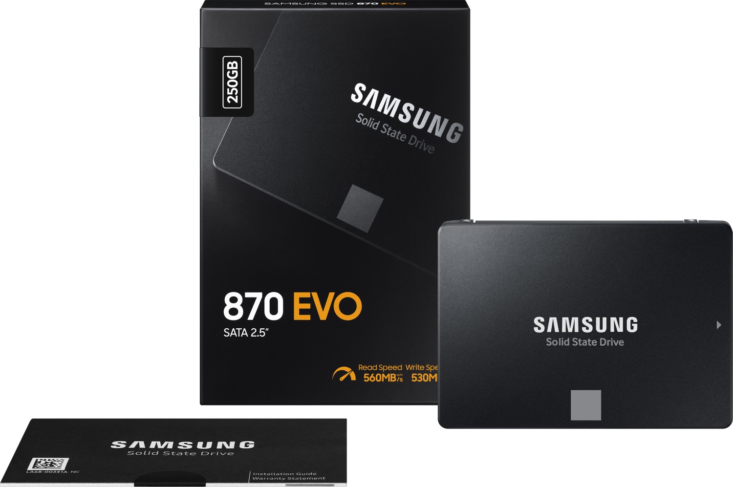 Samsung Ssd 870 Evo 250gb, 2.5" / Sata 6gb/s | mit Originalverpackung | Zustand: Neu