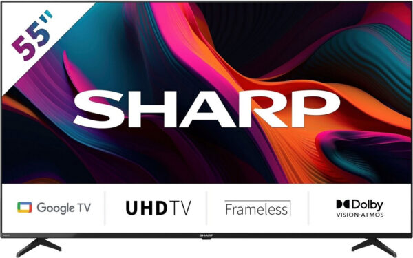 Sharp 4K Ultra HD Google TV 55GL4260E | Mit Verpackung  |  Fernbedienung  | Zustand: Sehr Gut
