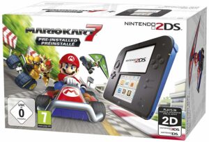 Nintendo 2DS Mario Kart 7 Edition  | Mit Verpackung  |  Ladegerät  |  Anleitung  | Zustand: Sehr Gut | Farbe: schwarz