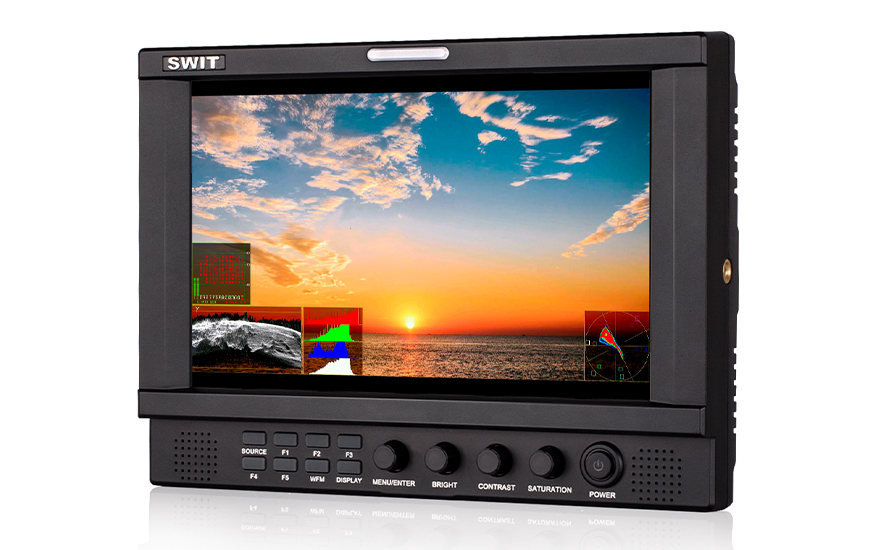 Swit S-1093F, 9" Broadcast Monitor, 1920x1200, Waveform | Vectorscope, 3G-SDI | HDMI, inkl. Transportkoffer. | Zustand: Gut