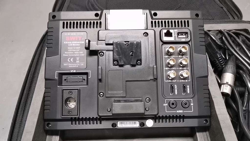 Swit S-1093F, 9" Broadcast Monitor, 1920x1200, Waveform | Vectorscope, 3G-SDI | HDMI, inkl. Transportkoffer. | Zustand: Gut – Bild 2