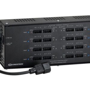 Crestron C2N-SPWS300, Cresnet Stromversorgung, 8 Ausgänge (max. 75W), 16 Cresnet Ports, 24VDC, inkl. Rack-Winkel. | Zustand: Gut