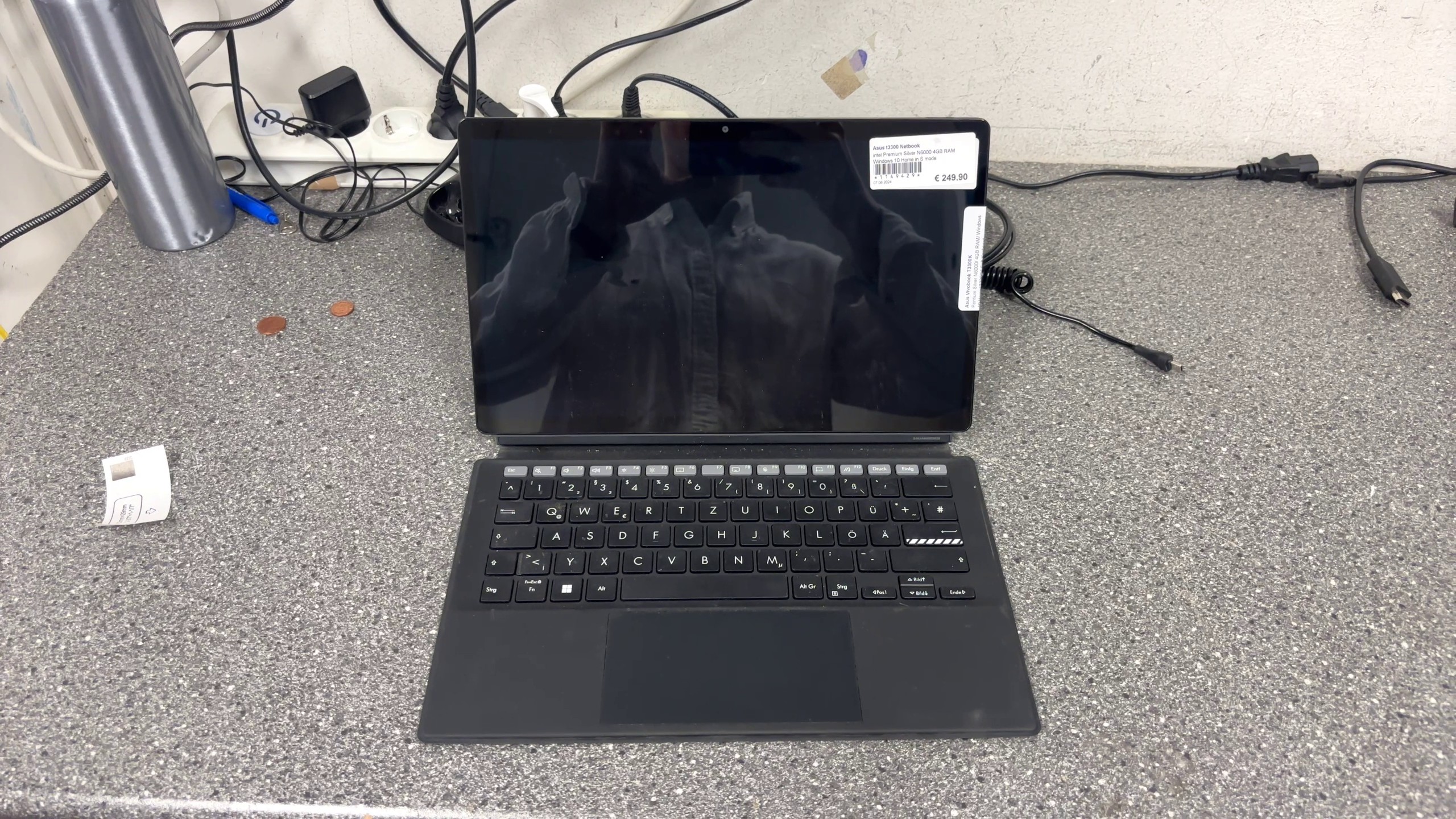 ASUS Vivobook 13 Slate OLED T3300K, 13.3" FHD OLED 2-in-1, Pentium Silver N6000, 4GB RAM, Windows 10 Home, QWERTZ Tastatur | Zustand: Sehr Gut – Bild 2