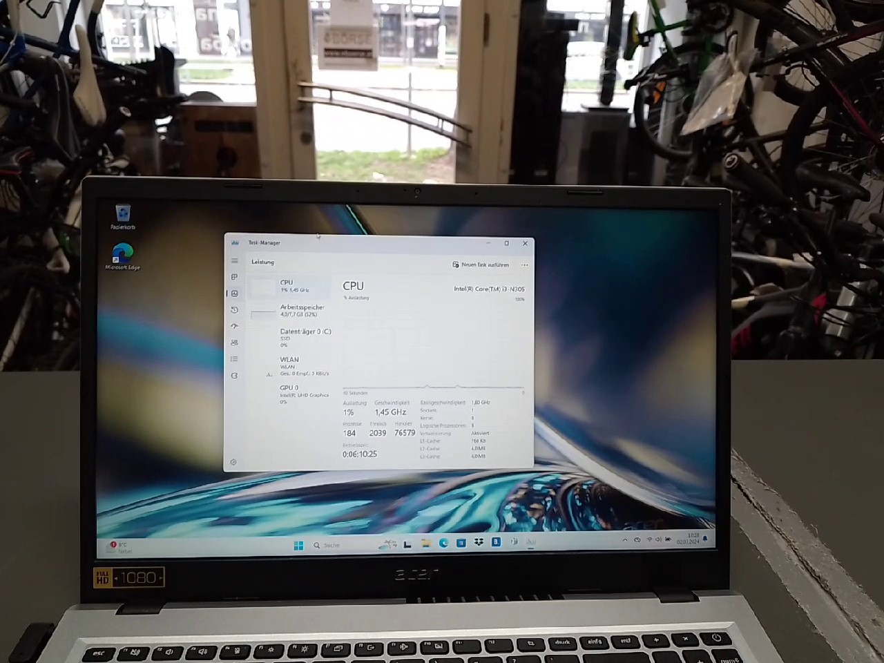 Acer Aspire 3 15 i3-N305, 8GB LPDDR5 RAM | 256GB SSD | 15.6" Full HD | Intel UHD Graphics | Zustand: Sehr Gut – Bild 3