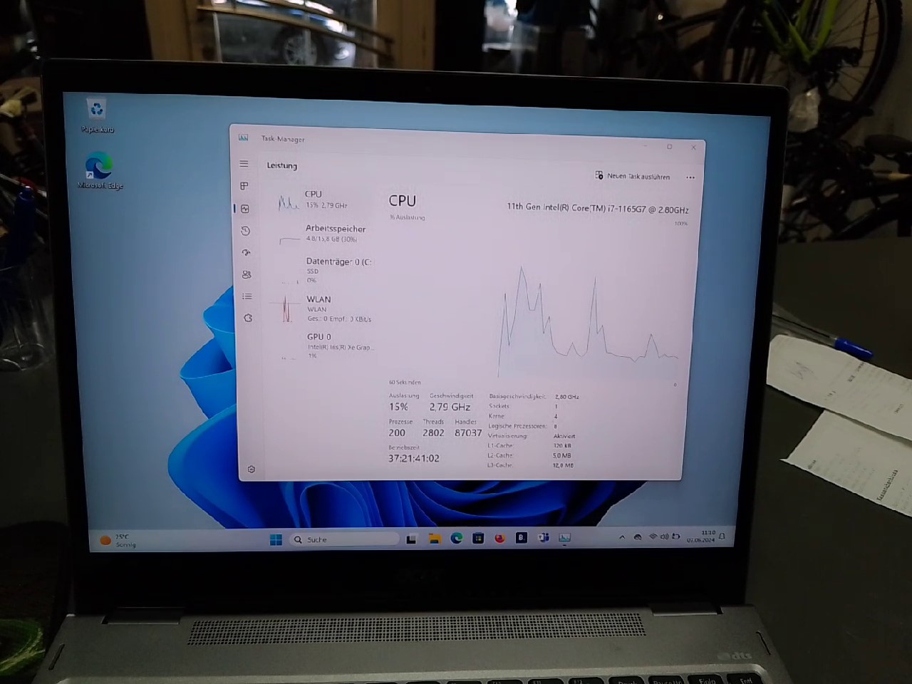 Acer Spin 5 N19w3, i7-1165G7  |  16GB RAM  |  1TB SSD  |  13.5" QHD Touch 2-in-1  |  Iris Xe  |  Kratzer auf Deckel | Zustand: Gut – Bild 3