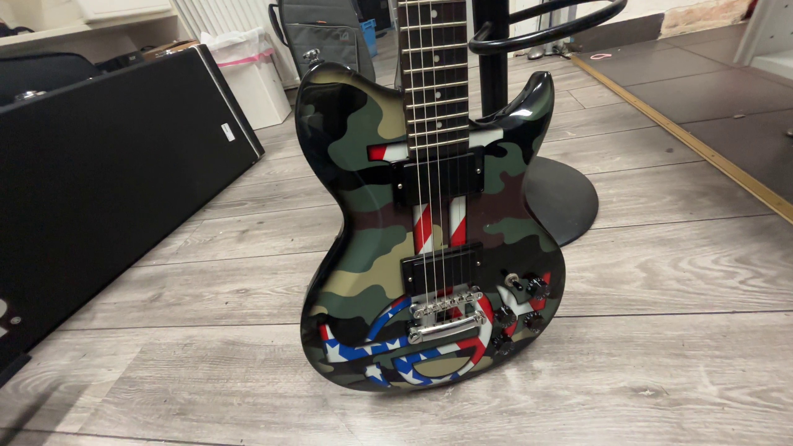 Washburn WI-64ANC Nick Catanese Camo, E-Gitarre, Aktive Randall Humbucker, Buzz Feiten System, Grover Mechaniken, Gebraucht, inkl. Gigbag. | Zustand: Gut – Bild 5