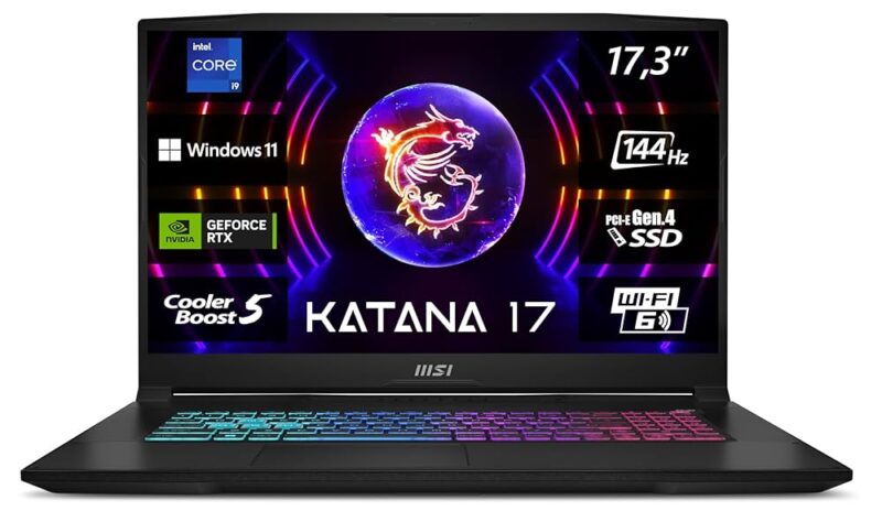 Msi Katana 17 B13vgk-671 | Ohne Verpackung i9-13900H 2.60 GHz  |  16GB RAM  |  1TB SSD  |  RTX 4070 8GB  |  Windows 11 Home  |  Mit Ladegerät  | Zustand: Sehr Gut