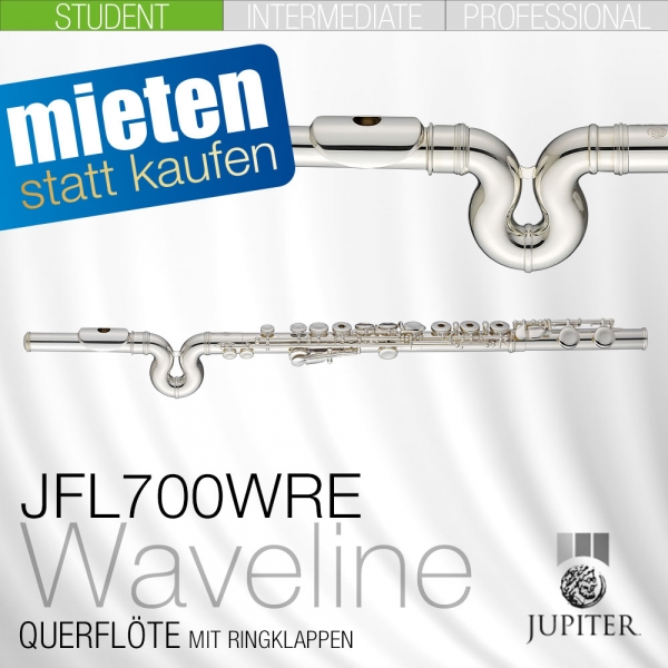 Jupiter JFL700WRE Waveline, Querflöte, Ringklappen, E-Mechanik, C-Fuß, versilbert. Inkl. Tasche und Zertifikat. | Zustand: Sehr Gut – Bild 2