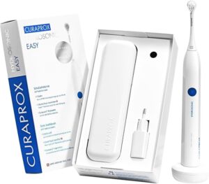 Curaprox Hydrosonic Easy, Schallzahnbürste mit Originalverpackung, 3 Reinigungsstufen, bis zu 84.000 Bewegungen | Min, inkl. Ladegerät & Reiseetui. | Zustand: Neu