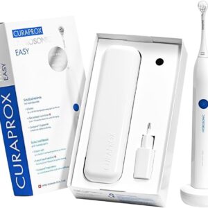 Curaprox Hydrosonic Easy, Schallzahnbürste mit Originalverpackung, 3 Reinigungsstufen, bis zu 84.000 Bewegungen | Min, inkl. Ladegerät & Reiseetui. | Zustand: Neu