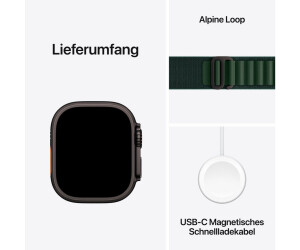 Apple Watch Ultra 2 Titan Schwarz, 49mm GPS+Cellular, Alpine Loop DunkeLadegerätrün M, Titan-Gehäuse, Neu mit Originalverpackung, keine Schäden. | Zustand: Sehr Gut – Bild 4