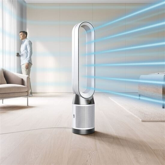 Dyson Purifier Cool PC1 (TP11), Luftreiniger & Ventilator, HEPA H13, 350° Oszillation, App | Fernbedienung, mit Originalverpackung, Weiß | Silber. | Zustand: Neu – Bild 4
