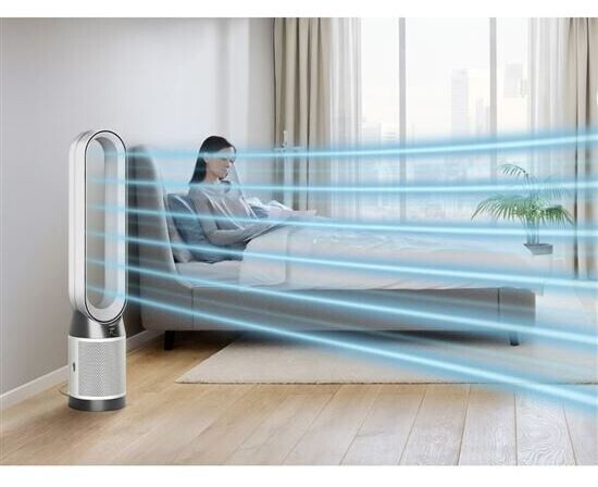 Dyson Purifier Cool PC1 (TP11), Luftreiniger & Ventilator, HEPA H13, 350° Oszillation, App | Fernbedienung, mit Originalverpackung, Weiß | Silber. | Zustand: Neu – Bild 5