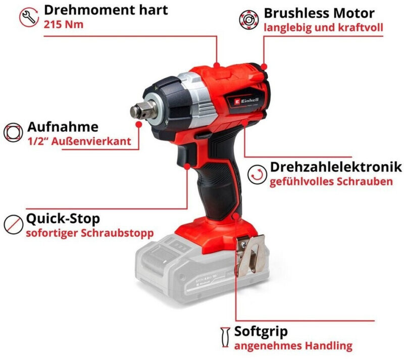 Einhell Expert TE-CW 18 Li BL Akku-Schlagschrauber solo | mit Originalverpackung  | Zustand: Neu – Bild 4
