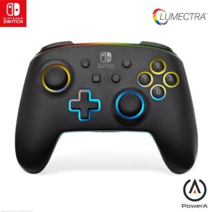 PowerA Enhanced Wireless Lumectra, Schwarz, Switch, mit Originalverpackung, Multi-Zone RGB (24 Farben), Advanced Gaming Buttons, Motion Control. | Zustand: Neu